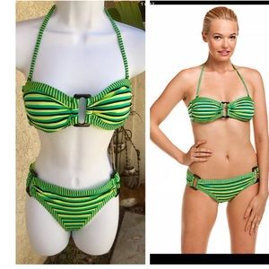 NWT$168 Nanette Lepore Strobelight NeonBikini SzM